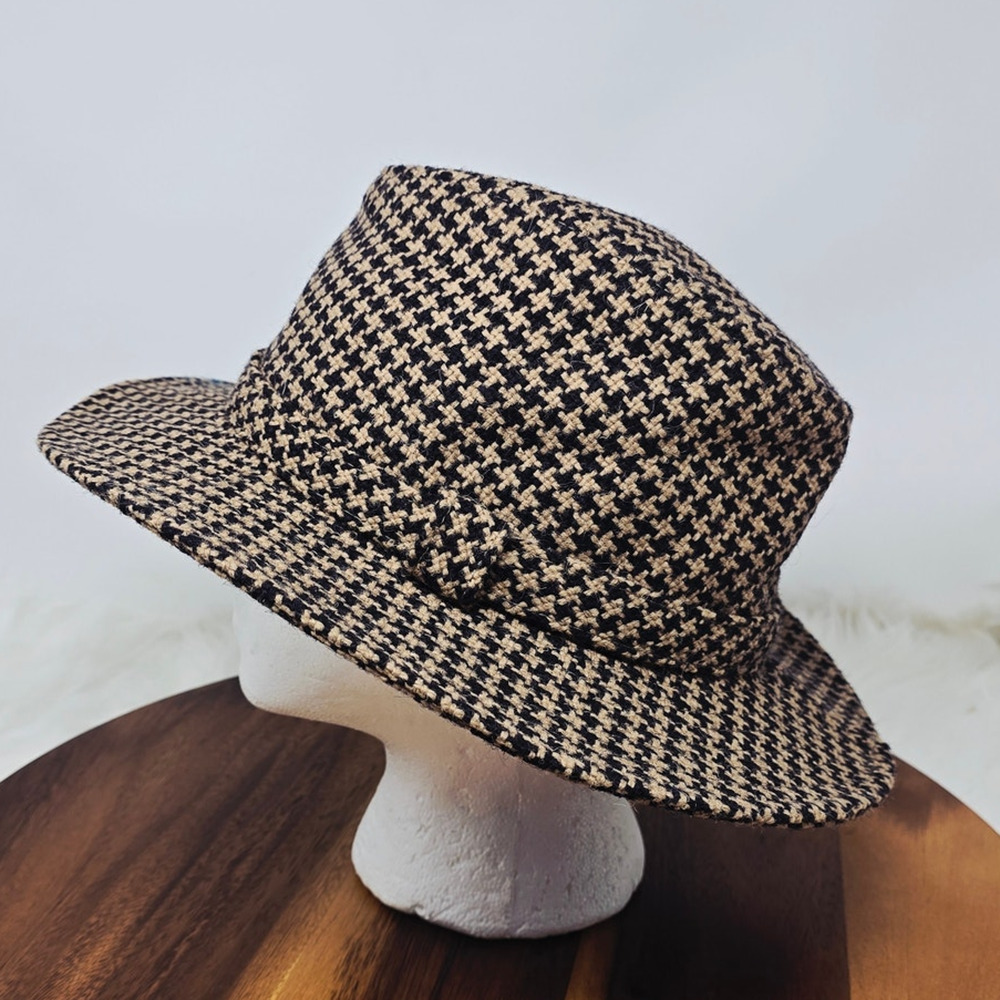 Twoolr Harringbone 100% British Wool Men's Fedora L - Picture 2 of 7
